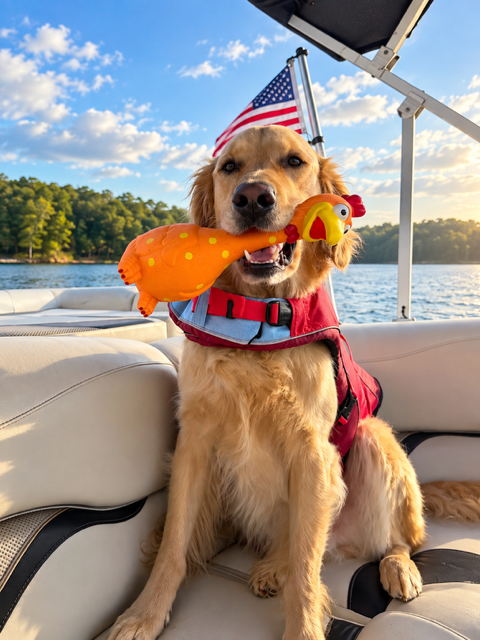 Camp Clucker Squeaky Dog Toy
