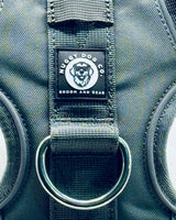 Nugget Dog Co. label on a green dog grooming bag with a metal ring.