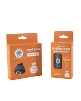 Nuggy Dog Co. Poop Bag Dispenser with 8-roll pack of eco-friendly bags