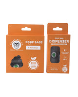 Nuggy Dog Co. Poop Bag Dispenser packaging with eco-friendly design.
